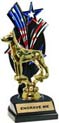 8 inch Triple Star Backdrop Trophy [red-white-blue]