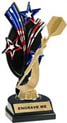 8 inch Triple Star Backdrop Trophy [red-white-blue]