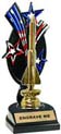 8 inch Triple Star Backdrop Trophy [red-white-blue]