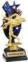 8 inch Triple Star Backdrop Trophy [red-white-blue]