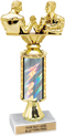 11 inch Gold Stem Riser Trophy on Marble Base