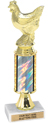 11 inch Gold Stem Riser Trophy on Marble Base