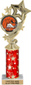 4 Star Color Insert Trophy w/ Column