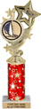 4 Star Color Insert Trophy w/ Column