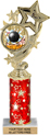 4 Star Color Insert Trophy w/ Column