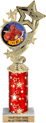 4 Star Color Insert Trophy w/ Column