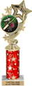 4 Star Color Insert Trophy w/ Column