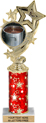 10.5 inch Four-Star Color Insert Trophy w/ Column
