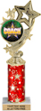 4 Star Color Insert Trophy w/ Column