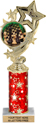 10.5 inch Four-Star Color Insert Trophy w/ Column