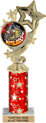 10.5 inch Four-Star Color Insert Trophy w/ Column