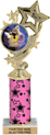 10.5 inch Four-Star Color Insert Trophy w/ Column