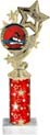 10.5 inch Four-Star Color Insert Trophy w/ Column