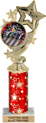 4 Star Color Insert Trophy w/ Column