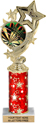 10.5 inch Four-Star Color Insert Trophy w/ Column
