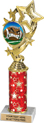 4 Star Color Insert Trophy w/ Column