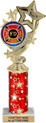 4 Star Color Insert Trophy w/ Column