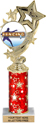 4 Star Color Insert Trophy w/ Column