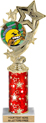 4 Star Color Insert Trophy w/ Column