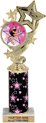 4 Star Color Insert Trophy w/ Column
