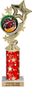 4 Star Color Insert Trophy w/ Column