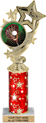 4 Star Color Insert Trophy w/ Column