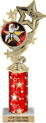 4 Star Color Insert Trophy w/ Column