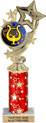 4 Star Color Insert Trophy w/ Column