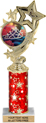 4 Star Color Insert Trophy w/ Column