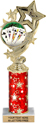 4 Star Color Insert Trophy w/ Column