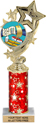 4 Star Color Insert Trophy w/ Column