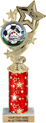 4 Star Color Insert Trophy w/ Column