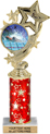 4 Star Color Insert Trophy w/ Column