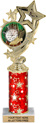 10.5 inch Four-Star Color Insert Trophy w/ Column
