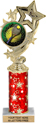 4 Star Color Insert Trophy w/ Column