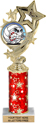 4 Star Color Insert Trophy w/ Column