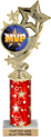 4 Star Color Insert Trophy w/ Column