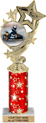4 Star Color Insert Trophy w/ Column