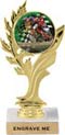 7 inch Golden Leaf Color Insert Trophy