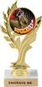 7 inch Golden Leaf Color Insert Trophy