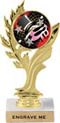7 inch Golden Leaf Color Insert Trophy