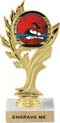 7 inch Golden Leaf Color Insert Trophy