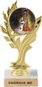 7 inch Golden Leaf Color Insert Trophy