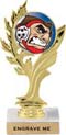 7 inch Golden Leaf Color Insert Trophy