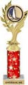 Golden Leaf Color Insert Trophy w/ Column