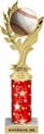 Golden Leaf Color Insert Trophy w/ Column