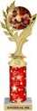 Golden Leaf Color Insert Trophy w/ Column