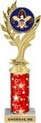 Golden Leaf Color Insert Trophy w/ Column