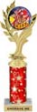 Golden Leaf Color Insert Trophy w/ Column