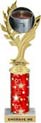 10.5 inch Golden Leaf Color Insert Trophy w/ Column